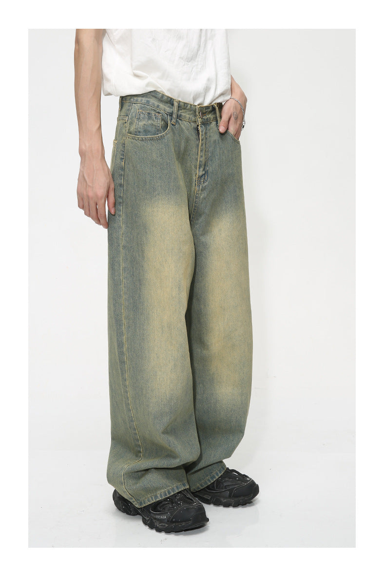 Men's Simplicity Basic Style Straight Loose Niche Purple Jeans Men's Simplicity Basic Style Straight Loose Niche Purple Jeans
