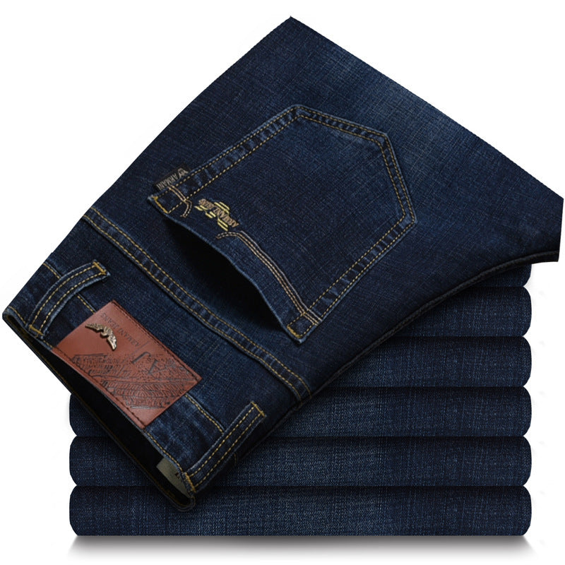 Elastic autumn and winter high grade male jeans business straight tube repair brand jeans men loose size men's wear Elastic autumn and winter high grade male jeans business straight tube repair brand jeans men loose size men's wear
