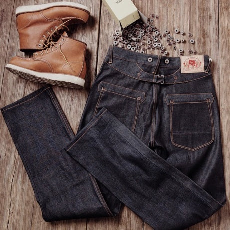 Men's Straight-leg Mid-high Waist Raw Denim Selvedge Jeans Men's Straight-leg Mid-high Waist Raw Denim Selvedge Jeans