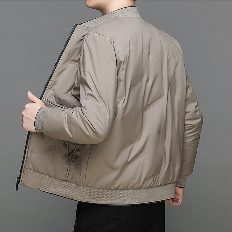 Fashion Down Jacket Winter Warm Baseball Jacket For Men Casual All-match Solid Color Coat Fashion Down Jacket Winter Warm Baseball Jacket For Men Casual All-match Solid Color Coat