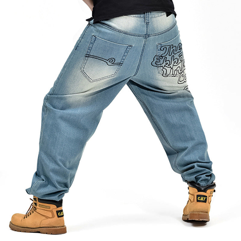 Hip-hop Style Denim Loose Casual Men's Jeans Hip-hop Style Denim Loose Casual Men's Jeans