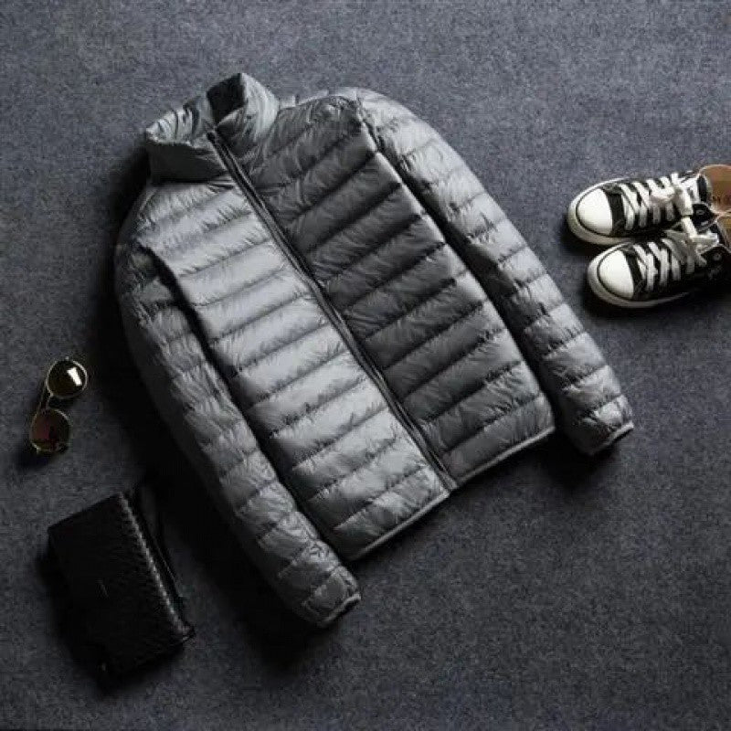 Men's Stand Collar Hooded Short Ultra-thin Down Jacket Men's Stand Collar Hooded Short Ultra-thin Down Jacket