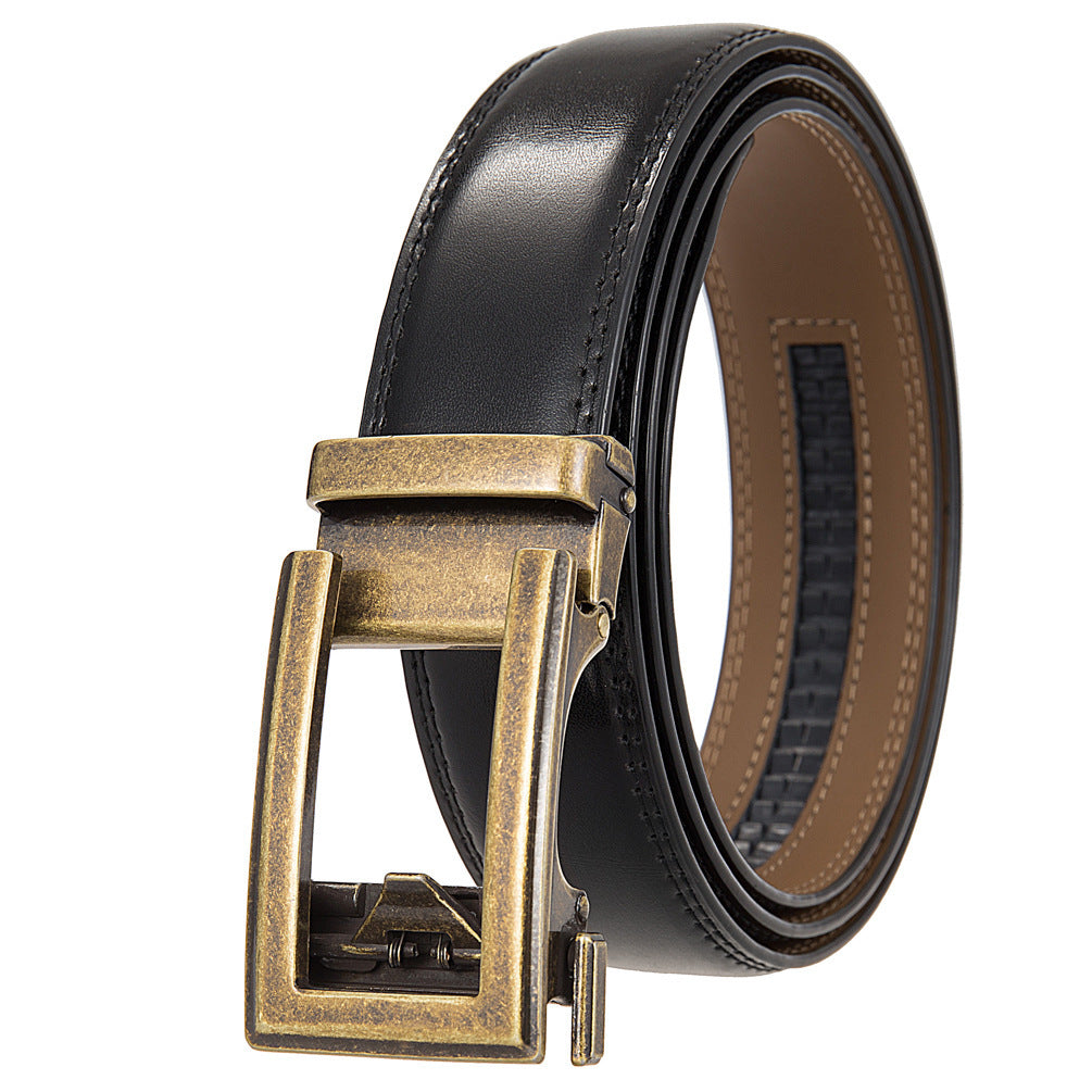 Antique Cowhide Men's Leather Belt Casual Business Comfort Click Belt Antique Cowhide Men's Leather Belt Casual Business Comfort Click Belt