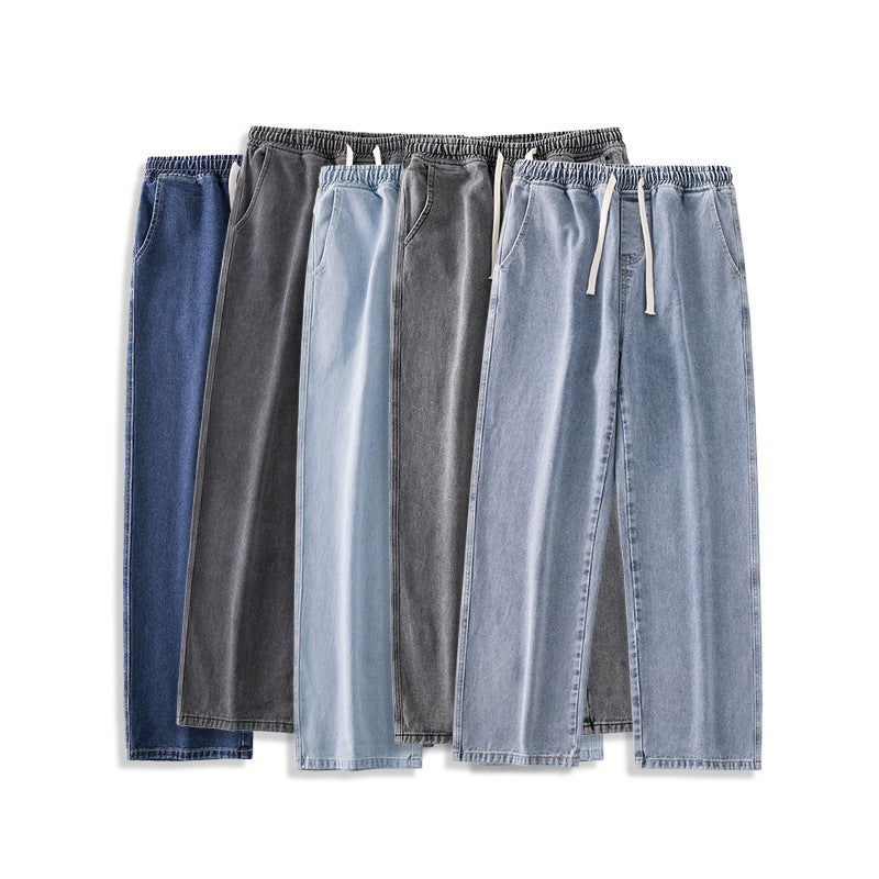 Straight Loose Light Blue Jeans For Men Straight Loose Light Blue Jeans For Men
