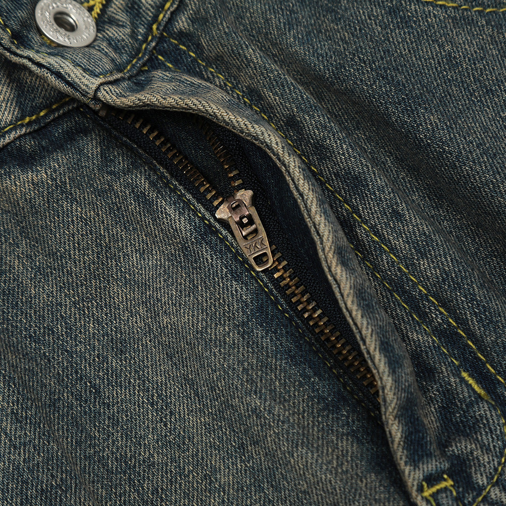 Fashion Washed And Worn Jeans Men Fashion Washed And Worn Jeans Men