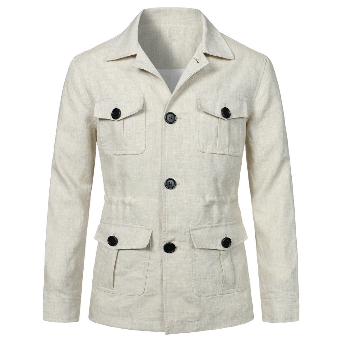 Lapel Multi-pocket Workwear Jacket Men Lapel Multi-pocket Workwear Jacket Men