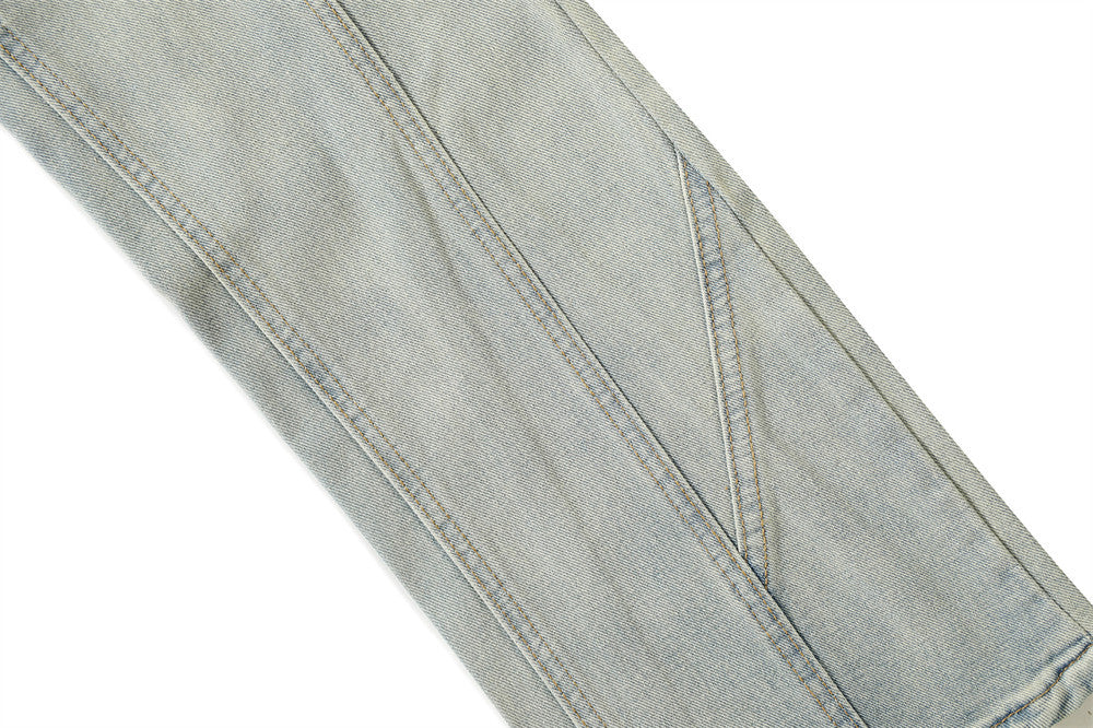 Washed Bright White Straight Jeans For Men Washed Bright White Straight Jeans For Men