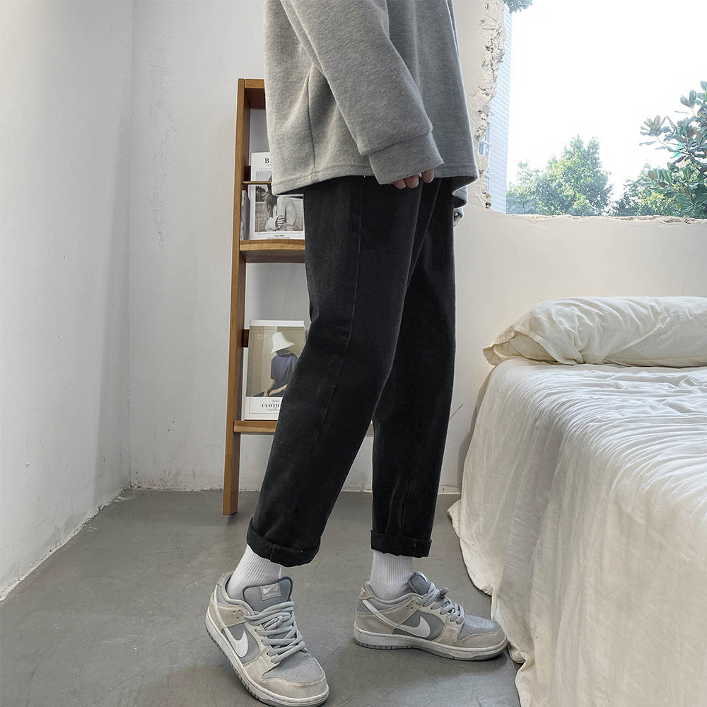 Spring And Summer New Hong Kong Style Jeans Men Loose Small Foot Tapered Pants Spring And Summer New Hong Kong Style Jeans Men Loose Small Foot Tapered Pants