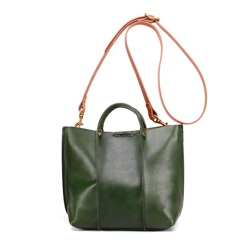 Layered leather handbag Layered leather handbag
