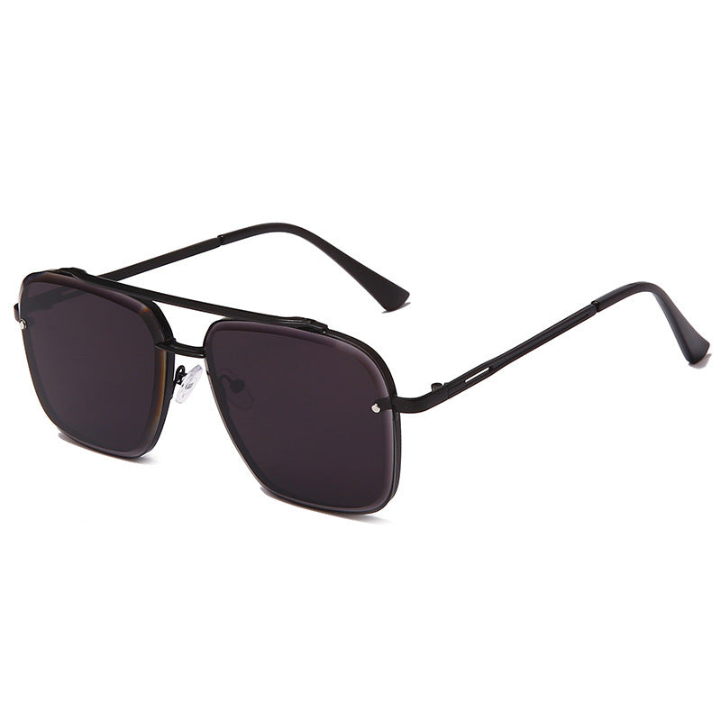Large Square Box Retro Men 1261 Creative Fashion Metal Sunglasses Large Square Box Retro Men 1261 Creative Fashion Metal Sunglasses