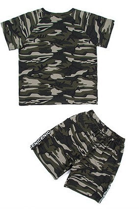Boys summer short sleeve camouflage clothing Boys summer short sleeve camouflage clothing