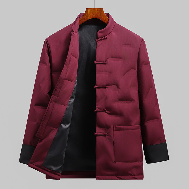 Chinese Tang Costume Down Jacket Chinese Style For Men Fall Winter Coat Chinese Tang Costume Down Jacket Chinese Style For Men Fall Winter Coat