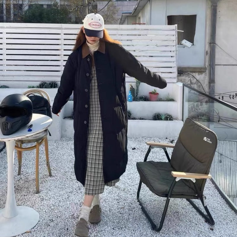 Loose Thick Design Sense New Down Cotton Jacket Women's Mid-length Loose Thick Design Sense New Down Cotton Jacket Women's Mid-length