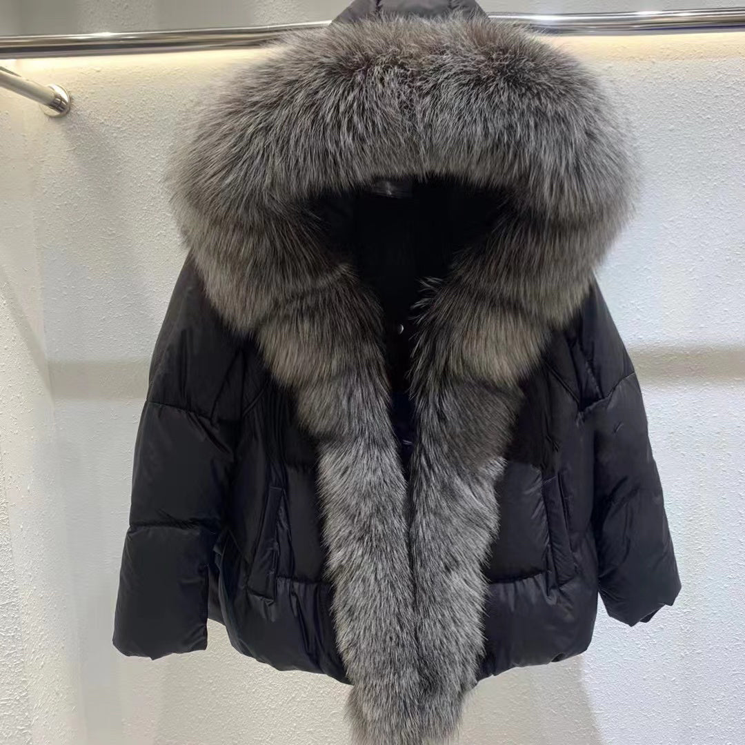 Fox Big Fur Collar Duck Down Down Jacket Female Fox Big Fur Collar Duck Down Down Jacket Female