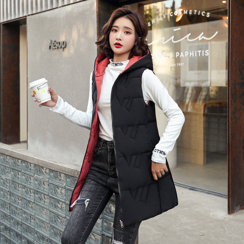 Women's Double-sided Hooded Down Jacket Coat Women's Double-sided Hooded Down Jacket Coat