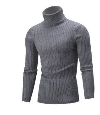 Men's Sweater Casual Retro Twisted Flower Turtleneck Knitting Men's Sweater Casual Retro Twisted Flower Turtleneck Knitting