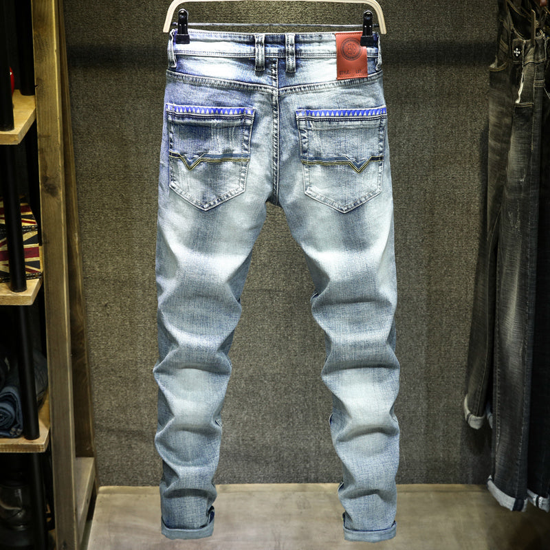 Light Blue Ripped Jeans For Men Light Blue Ripped Jeans For Men