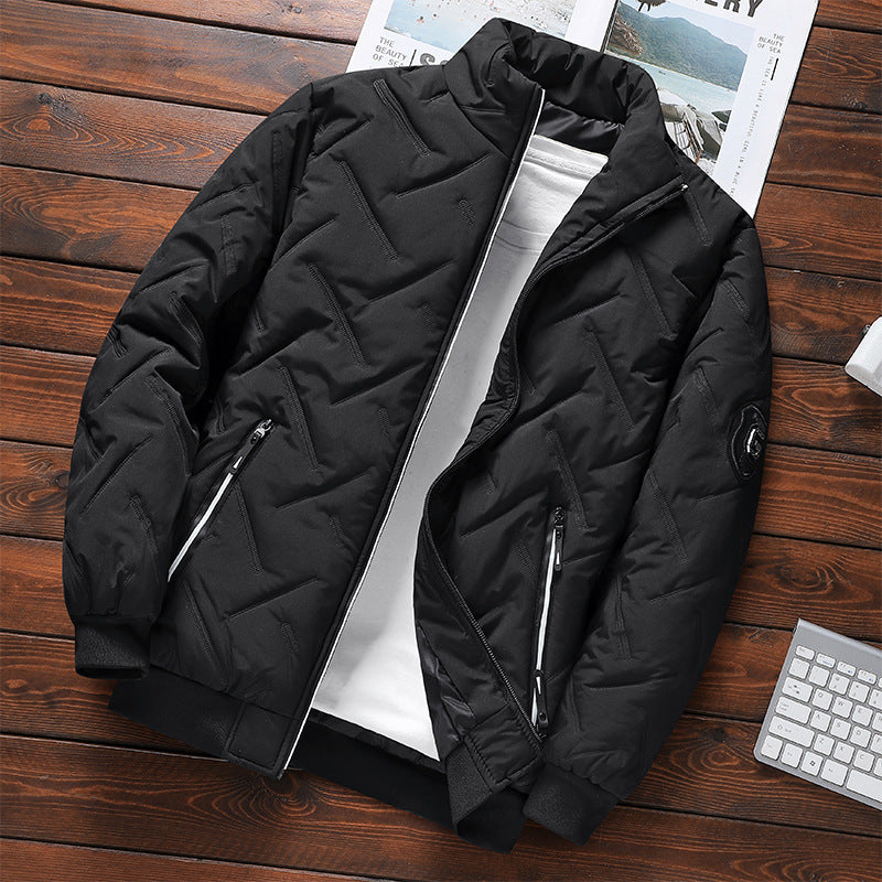 Men's Cotton Clothes Stand Collar Light And Warm Men's Cotton Clothes Stand Collar Light And Warm