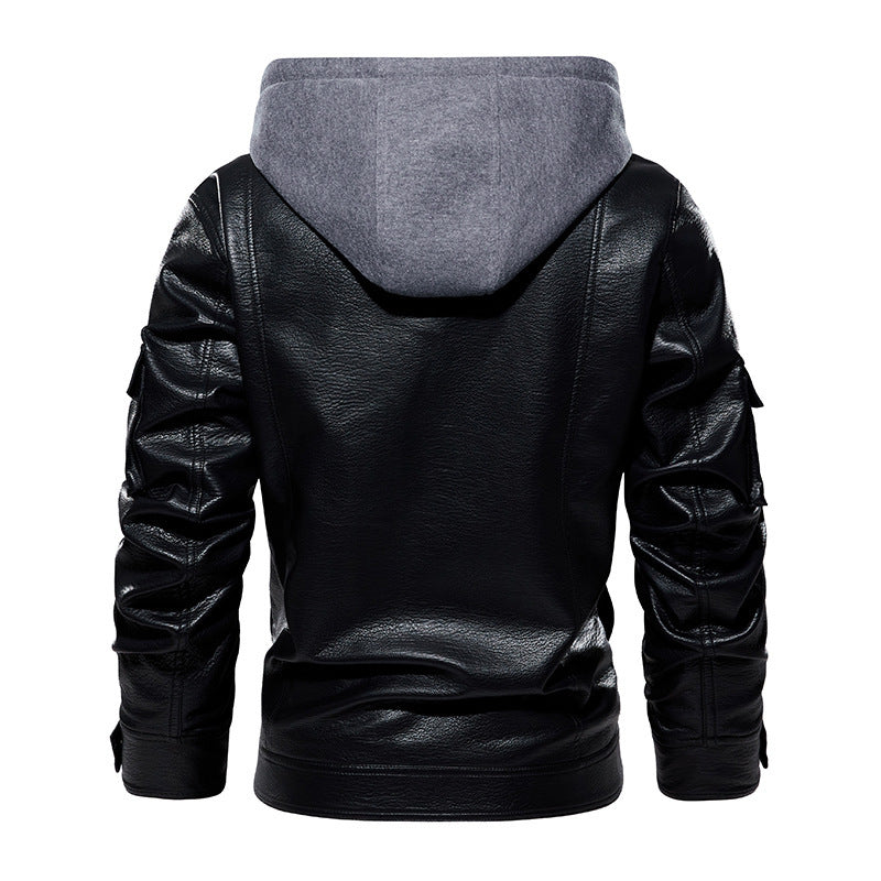 Men's US Size Leather Coat Fashionable Warm Men's US Size Leather Coat Fashionable Warm