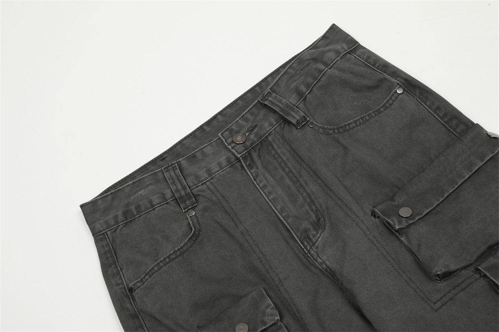 Mechanical Style Tactical Multi-pocket Jeans Men Mechanical Style Tactical Multi-pocket Jeans Men