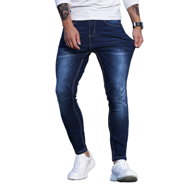 Men's Blue Stretch Skinny Denim Pants Men's Blue Stretch Skinny Denim Pants