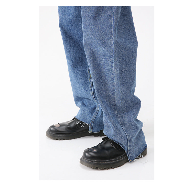 Simple Retro Casual Jeans Irregular Simple Retro Casual Jeans Irregular