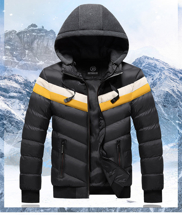 Men Winter Casual Plus Size Hooded Jacket Men Winter Casual Plus Size Hooded Jacket