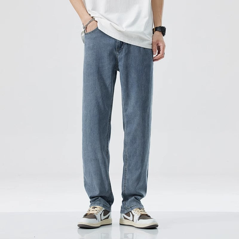 Men's Loose Straight Ice Silk Leisure Jeans Men's Loose Straight Ice Silk Leisure Jeans