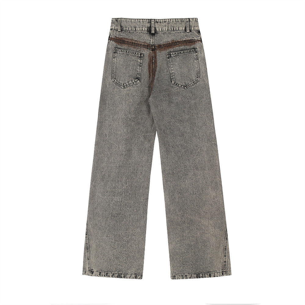 Contrast Color Straight Jeans For Men Contrast Color Straight Jeans For Men