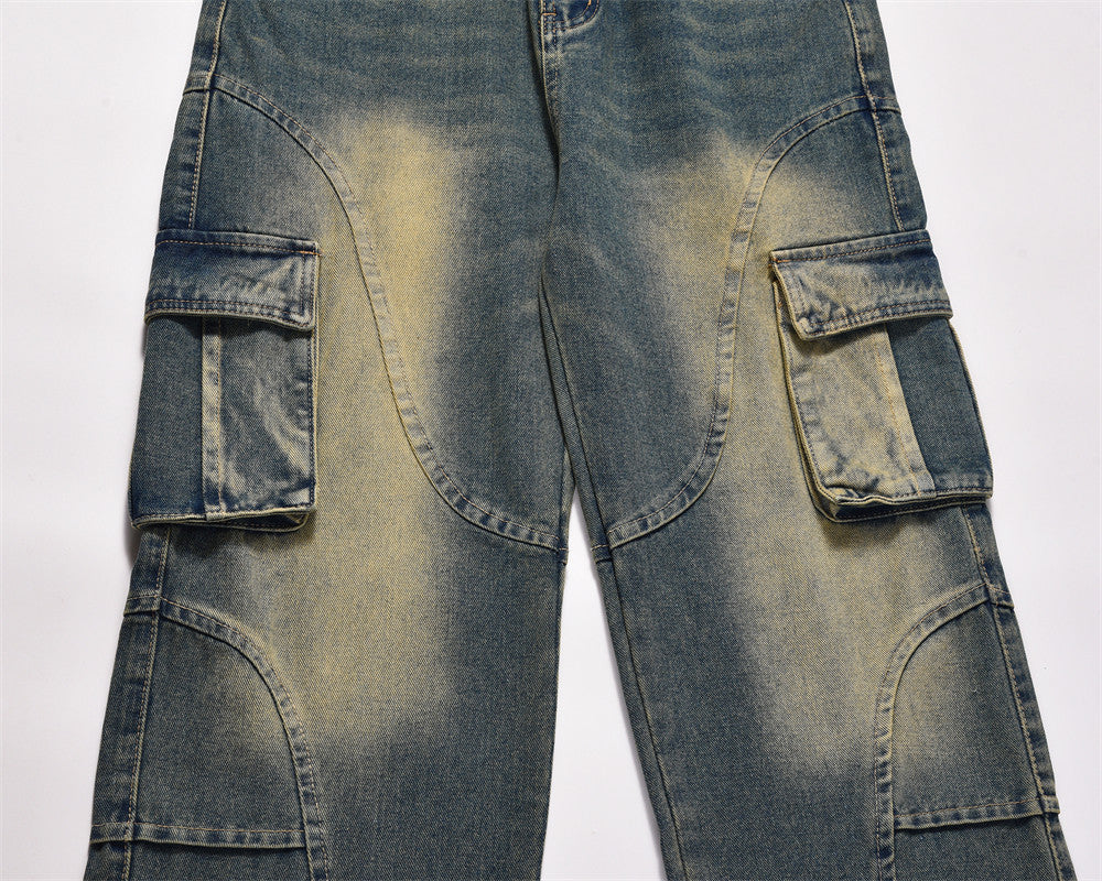 Fashion Work Clothes Pocket Jeans For Men Fashion Work Clothes Pocket Jeans For Men
