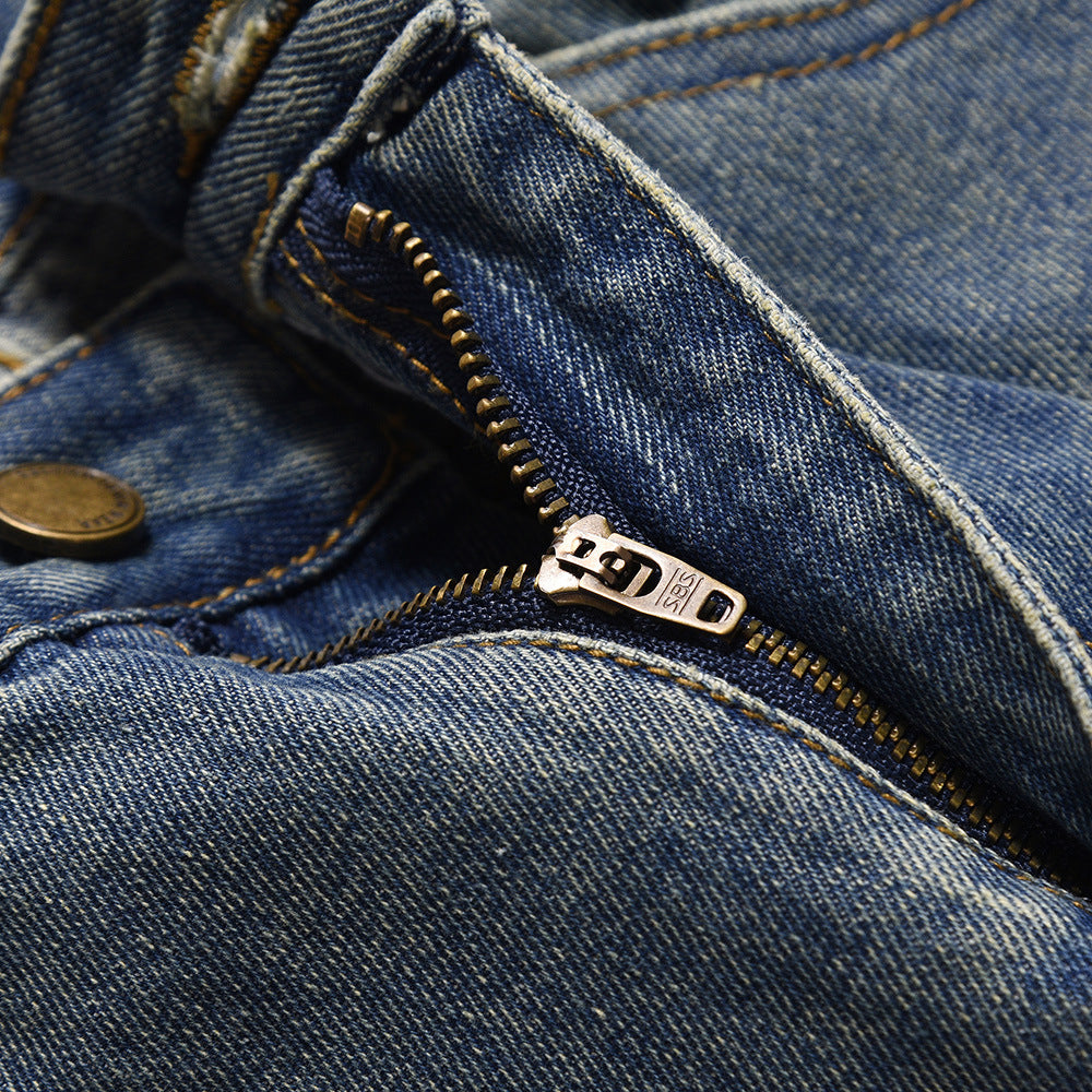 Bright White Washing Water Cargo Jeans Men Bright White Washing Water Cargo Jeans Men