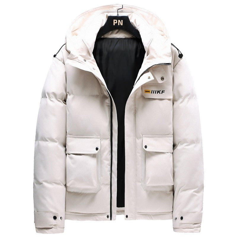 Fashionable Hooded Thick Down Cotton Jacket Men's Fashionable Hooded Thick Down Cotton Jacket Men's