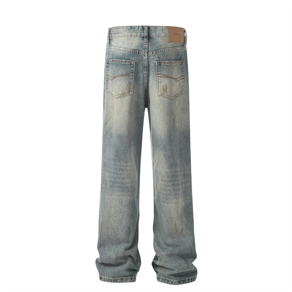 Fashion Personality Water Washed Hole Jeans For Men Fashion Personality Water Washed Hole Jeans For Men