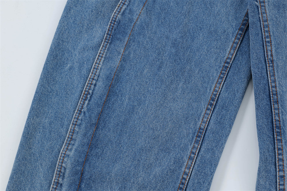 Men's American High Street Retro Washed Jeans Men's American High Street Retro Washed Jeans