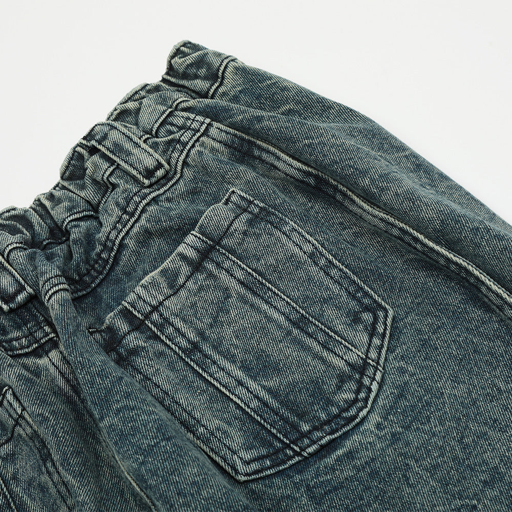 Wave Line Loose Wide Leg Jeans For Men Wave Line Loose Wide Leg Jeans For Men