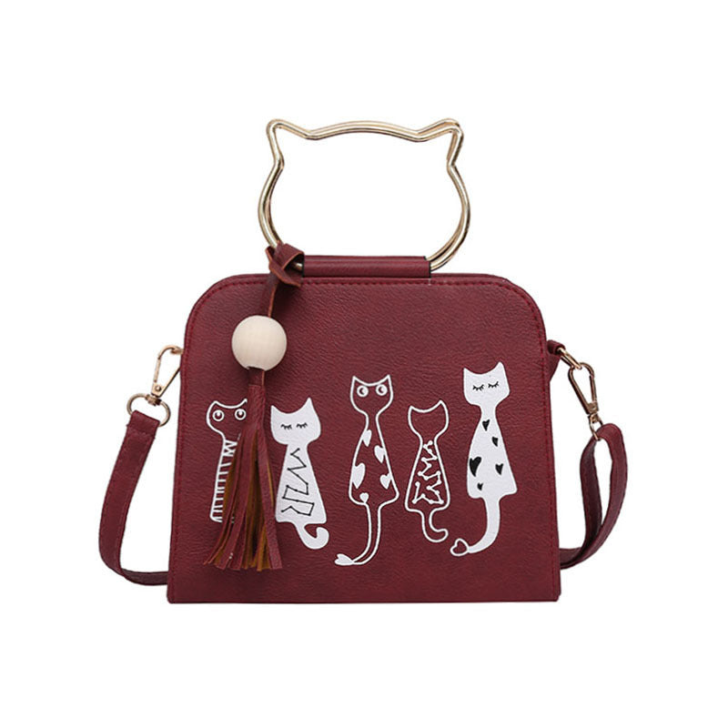 Summer new ladies cat handbag shoulder diagonal handbag Summer new ladies cat handbag shoulder diagonal handbag