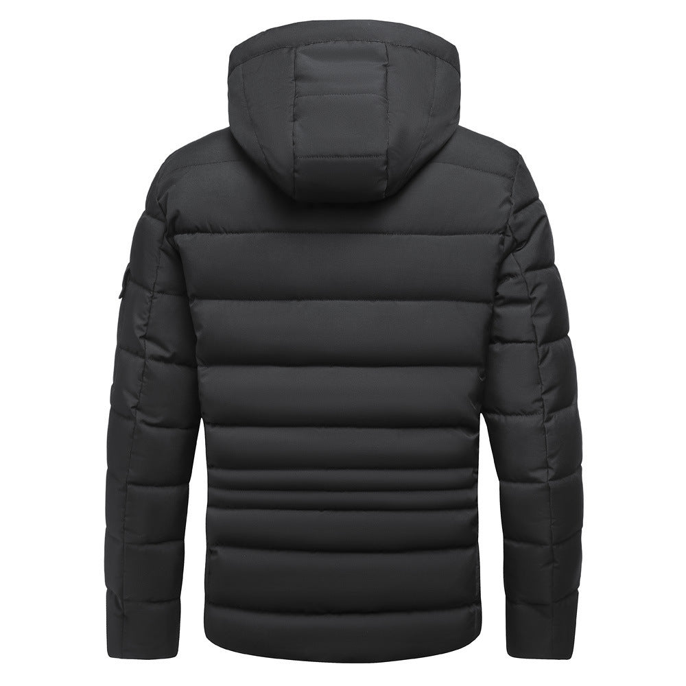 Fleece-lined Thickened Cotton Clothing Men's Coat Hooded Detachable Plus Size Fleece-lined Thickened Cotton Clothing Men's Coat Hooded Detachable Plus Size