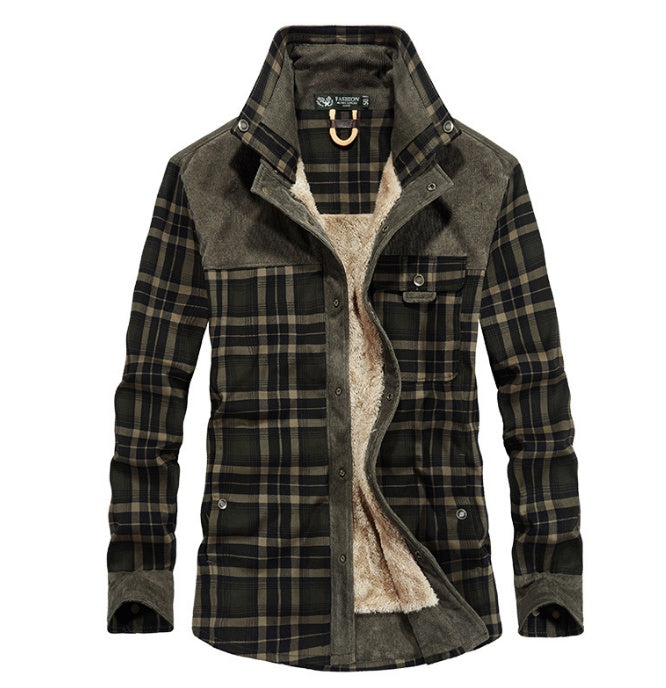 Winter Jacket Men Thicken Warm Fleece Jackets Coats Pure Cotton Plaid Jacket Military Clothes Winter Jacket Men Thicken Warm Fleece Jackets Coats Pure Cotton Plaid Jacket Military Clothes