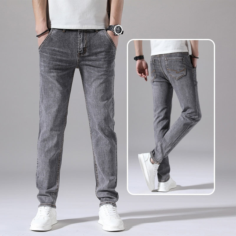 Retro Thin Jeans Straight Loose Casual Trousers Men Retro Thin Jeans Straight Loose Casual Trousers Men