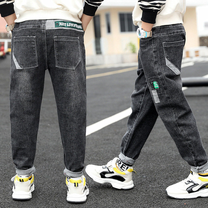 Boys Jeans Autumn And Winter New One-piece Velvet Boys Jeans Autumn And Winter New One-piece Velvet