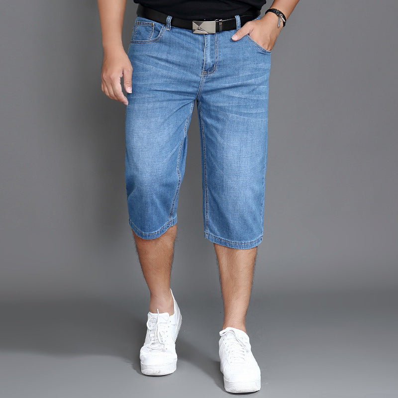 Men's Loose High Stretch Denim Shorts Men's Loose High Stretch Denim Shorts