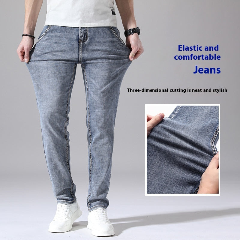 Retro Thin Jeans Straight Loose Casual Trousers Men Retro Thin Jeans Straight Loose Casual Trousers Men