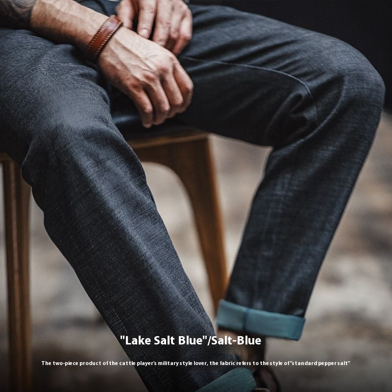 Workwear Retro Jeans Straight Men Workwear Retro Jeans Straight Men