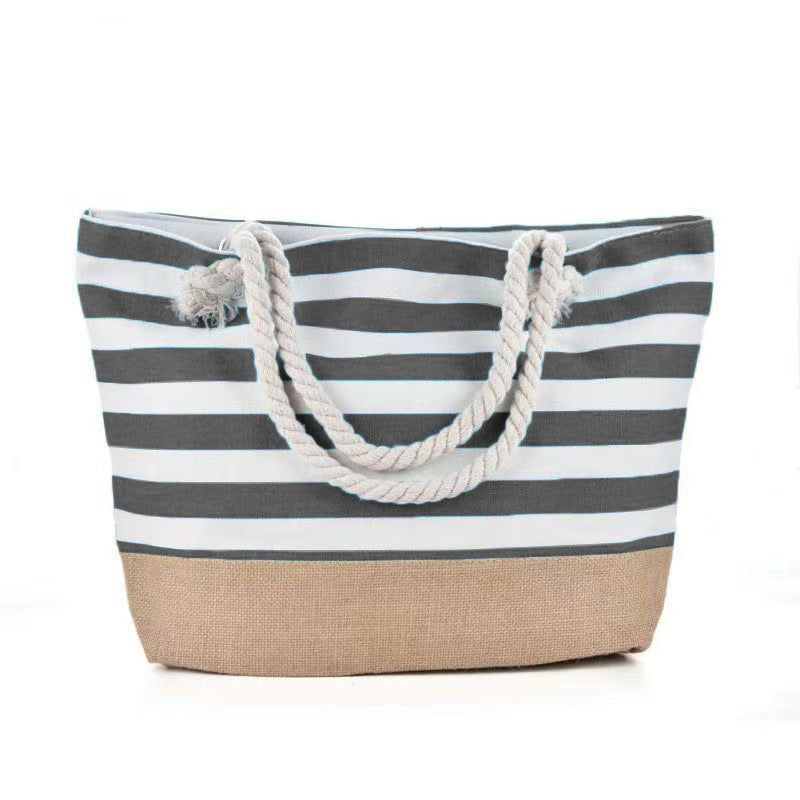 Striped Beach Bag Casual Large Capacity Women Shoulder Bags Striped Beach Bag Casual Large Capacity Women Shoulder Bags