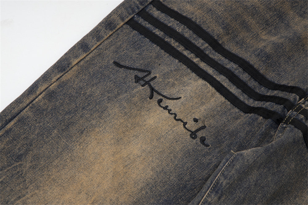 Striped Jeans European And American Style Men Striped Jeans European And American Style Men