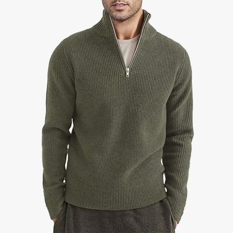 Men's Thickened Half-height Zip Collar Warm Sweater Coat Men's Thickened Half-height Zip Collar Warm Sweater Coat