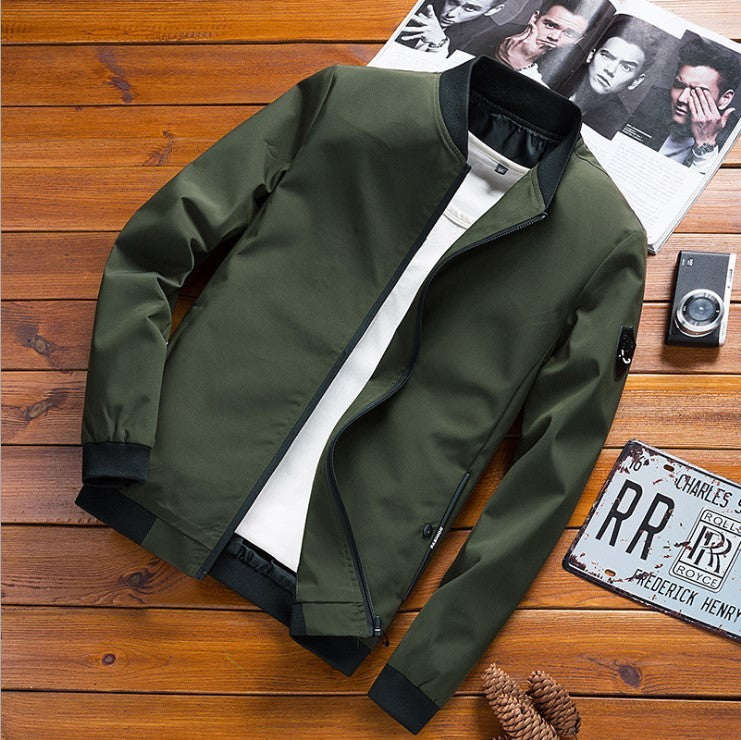 Spring And Autumn Korean Slim-fit Solid Color Coat Men's Jacket Spring And Autumn Korean Slim-fit Solid Color Coat Men's Jacket