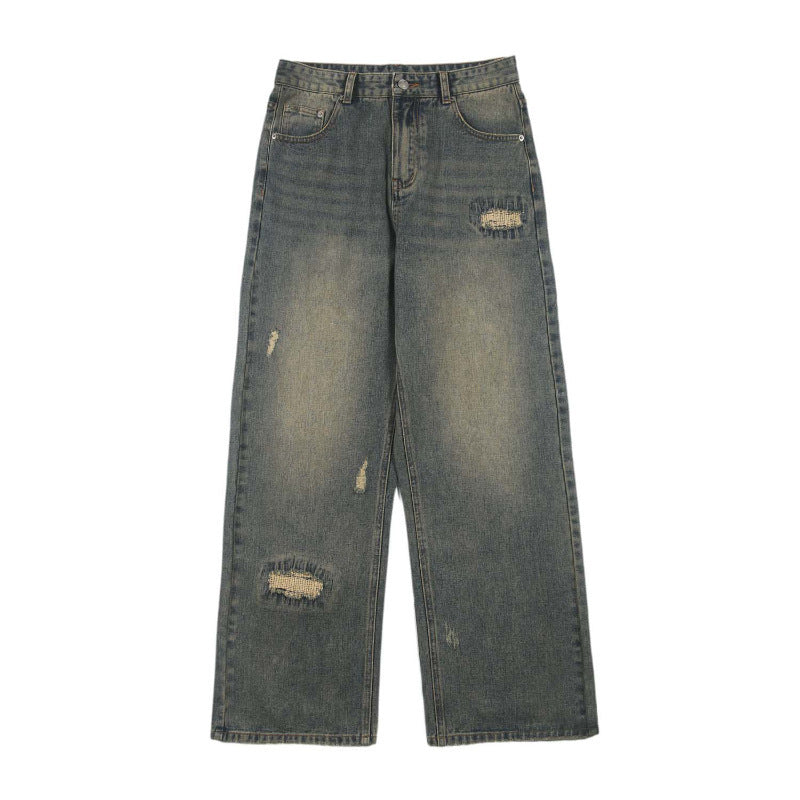 Fashion Irregular With Personality Ripped Jeans Men Fashion Irregular With Personality Ripped Jeans Men