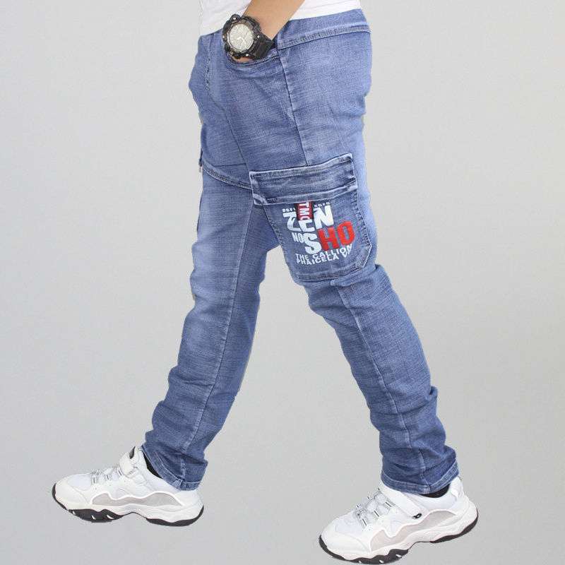 Boys Jeans Casual Pants Straight Stretch Boys Jeans Casual Pants Straight Stretch