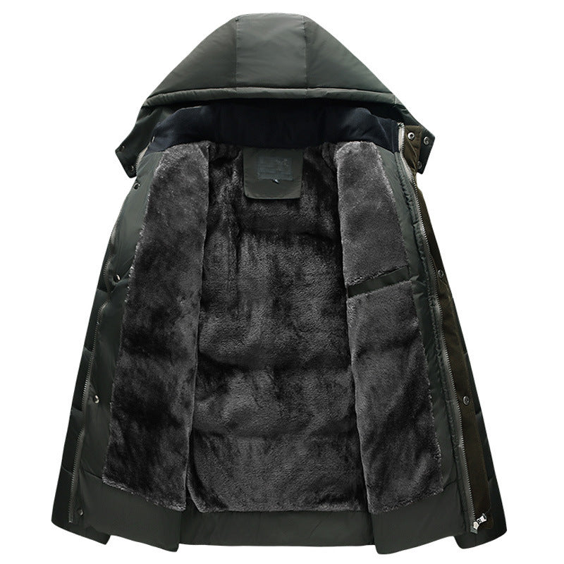 Hooded slim fit plus down padded down jacket men Hooded slim fit plus down padded down jacket men